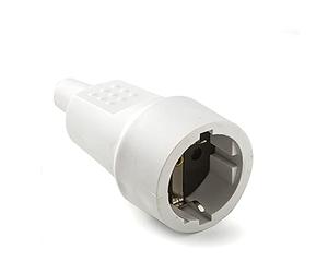 FAMATEL 2104-b Base Mobile schuko TT 16 A-250 V PVC Gomme Blanc