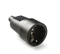 FAMATEL 2104 - Base Mobile schuko TT 16 A-250 V caoutchouc noir