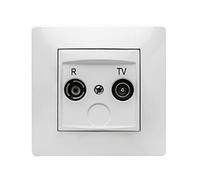 Famatel 6516505063 Prise TV R-Tv Blanc 9135, multicolore