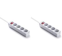 FAMATEL-9/804/Int.Cable Socle 4 Prises 3 m. (Lot de 2)