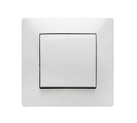 Famatel 9302, Interrupteur à commutateur encastré. Couleur : Blanc Neige, 8,5 x 8,5 x 5 cm.