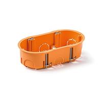 FAMATEL - Boitier à encaster pour mécanismes | Double | 67x39 mm | Orange