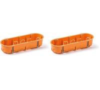 Famatel - Boitier à encaster pour mécanismes | Triple | 67x45 mm | Orange (Lot de 2)