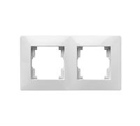 Famatel Cadre Double I Habitat Série 15 I Installation Facile Produit imperméable Blanc Taille Normale
