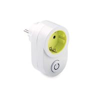 Famatel Chargeur/Prise avec Interrupteur | Interrupteur on/Off | Économie d'espace | Besoin pour Les Voyageurs | Protection Enfant | Blanc et Jaune
