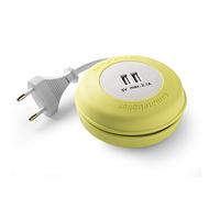 Famatel Roller | Enroulable avec 2 USB | 2 mètres | avec matériau en Silicone | avec Une Grande flexibilité et résistance | Jaune, Vert, 9 x 9 x 4 cm