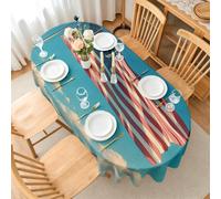 FamHarbor Nappe Carrée Drapeau Américain en Lavable Anti-Tache, 200x200cm | Motif Drapeau, Nappe Polyester pour Cuisine, Salle à Manger, Terrasse, Jardin, Repas Quotidiens et Fêtes