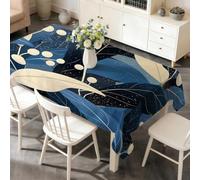 FamHarbor Nappe Ovale Feuilles en Lavable Anti-Tache, 160x200cm | Motif Baies, Nappe Polyester pour Cuisine, Salle à Manger, Terrasse, Jardin, Repas Quotidiens et Fêtes