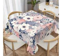FamHarbor Nappe Ovale Floral en Lavable Anti-Tache, 140x200cm | Motif Botanique, Nappe Polyester pour Cuisine, Salle à Manger, Terrasse, Jardin, Repas Quotidiens et Fêtes