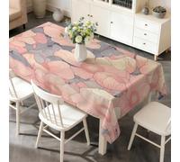 FamHarbor Nappe Rectangulaire Floral en Lavable Anti-Tache, 140x200cm | Motif Botanique, Nappe Polyester pour Cuisine, Salle à Manger, Terrasse, Jardin, Repas Quotidiens et Fêtes