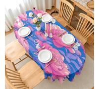 FamHarbor Nappe Rectangulaire Pivoine en Lavable Anti-Tache, 140x200cm | Motif Floral, Nappe Polyester pour Cuisine, Salle à Manger, Terrasse, Jardin, Repas Quotidiens et Fêtes