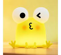 FAMIDUO Veilleuse Grenouille pour Enfants.Veilleuse bébé Rechargeable en silicone avec interrupteur tactile, dimmable et minuterie.Lampe Grenouille Idéale pour décorer une chambre ou offrir en cadeau