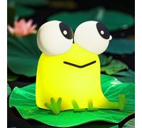 FAMIDUO Veilleuse Grenouille Verte, Lampe de Chevet Silicone Alimentaire