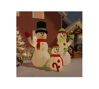 VIDAXL Famille de Bonhommes de Neige Gonflable LED - 360 cm