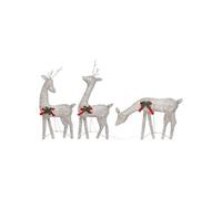 vidaXL Famille de rennes de Noël 90 LED - Doré