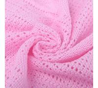 Family Bedding Couverture cellulaire en Coton Rose - Lit Simple | Couvre-lit Thermique léger réversible | Design Traditionnel Doux (180 x 230 cm)