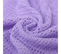 Family Bedding Couverture cellulaire en Coton Violet - Lit Simple | Couvre-lit Thermique léger réversible | Design Traditionnel Doux (180 x 230 cm)