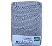 Family Bedding Couverture, Coton, Gris, Double Bed (230x230cm)