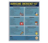 Family Emergency Preparedness Poster Hurricane and Disaster Go Bag Checklist Safety Reference Chart for Home Office or Garage Wall Decor(Unframed,08x12inch(20x30cm))