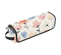 famyily Sac de voyage pour outils de cheveux avec coussinet résistant à la chaleur, étui de transport double couche pour fer à friser, fer à lisser, sèche-cheveux plat, fleurs de couleur pastel