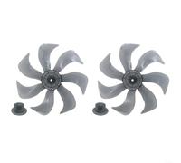 Fan Blade Replacement 14-Inch Low Noise PP Plastic Grey Fan Blade Assembly 14-Inch High Temp Resistant Quiet Operation Fan Parts 14-Inch For Standing Desk 14-Inch 355mm Fan Blade Set Lightweight(2pcs)