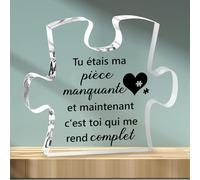 FANAOREN Cadeau Saint Valentin Femme Homme, Cadeau Couple-Décoration Acrylique, Cadeaux Anniversaire Femme, Cadeaux pour Son Copain, Copine, Noel