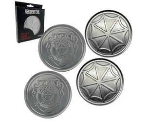 Fanattik Resident Evil - Lot de 4 Dessous-de-Verre Police & Logo