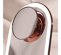 Fancii Lara Miroir grossissant 10x détachable, fixation magnétique, compatible avec les miroirs de maquillage Fancii Vera (non inclus) (Or Rose)