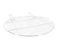 Fancy Flames Grille De Barbecue Ronde En Acier Avec Poignées - Argenté - D 82,5 Cm