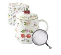 FANCY FRUIT Coffret Tisanière 45 cl en porcelaine Cerise
