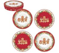 Fancy Gingerbread Coffret 4 Assiettes à Dessert 19 cm - EASYLIFE