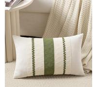 Fancy Homi Lot de 1 Housse de Coussin Lombaire décorative rectangulaire de Style bohème en Coton Doux, pour canapé, lit, Sofa, Chaise, décoration d'intérieur Moderne et Biologique, 30,5 x 50,8 cm