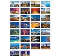 FANCYPUMPKIN 30 Pcs Cartes postales artistiques Cartes postales d'images Photos de voyage Souvenirs Cartes-cadeaux, Autour du monde 2