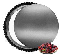 FANDE Moule à Tarte, Moule à Tarte Anti-adhésif 32 cm | Parfait pour Tarte, Quiche, Gateau | Plat a Tarte à Fond Amovible, Revêtement Antiadhésif