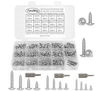 FandWay 560 Pièces Vis a Autotaraudeuse Tête Bombée Torx,M2 M2.3 M3 Petites Vis à Bois Tête Ronde Avec Rondelle Acier Inox 304,Mini Tôle Autoperceuses Pour Bois Plastique Avec T6 T8 T10 Bit.