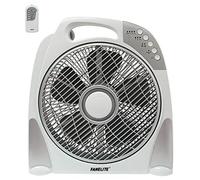 Fanelite - Ventilateur box KYT-30BR - Diamètre 30 cm - 3 vitesses - Avec télécommande - Minuterie - Grille et hélice plastiques - Grille frontale oscillante - Silencieux