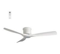 Fanelite - Ventilateur de plafond 132 cm blanc ARATUA - Moteur DC 35W - Lumière LED 20W dimmable 3 couleurs - Wifi - Contrôles vocaux - 3 pales BLANC G