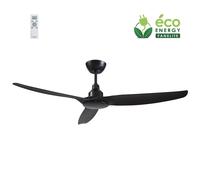 Fanelite - Ventilateur de plafond 132 cm noir FANDC52N-BK - Moteur DC 18W - 3 pales - SANS LUMIÈRE - Silencieux