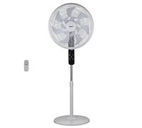 Fanelite - Ventilateur sur pied FSP45-1 - Blanc - Hélice 14 pales - Fort débit d'air - Grilles plastiques - Télécommande