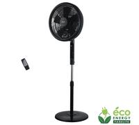 Fanelite - Ventilateur sur pied noir LF42-40R-DC - Moteur DC - Hélice 40 cm - 12 vitesses - Hauteur ajustable - Oscillant ou fixe - Silencieux