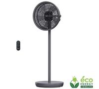Fanelite - Ventilateur sur pied noir VS25-40DC-BK - Moteur DC - Hélice 40 cm - 12 vitesses - Hauteur ajustable - Oscillant ou fixe - Silencieux