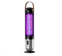 FanFuGuo® Lampe Anti Moucherons Anti Moustique Mouche Rechargeable, Lampe UV et veilleuse 2 en 1 avec capteur crépusculaire, Anti Insectes Volants Tue Mouche Electrique Intérieur et extérieur (Black)