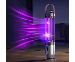 FanFuGuo® Lampe Anti Moucherons Anti Moustique Mouche Rechargeable, Lampe UV et veilleuse 2 en 1 avec capteur crépusculaire,