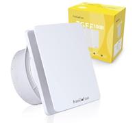 FanGoFast 100mm Ventilateur de Salle de Bain Silencieux Extracteur d'Air Blanc au Plafond et Montage Mural avec Clapet Anti-Rretour pour WC Cuisine Fenêtre Loft et Cave