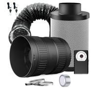 FanGoFast 150mm Kit de Ventilation Ventilateur Tubulaire 587 m³/h avec régulateur de Vitesse, Filtre à Charbon Actif, Tuyau d'évacuation d'air - Système de Ventilation pour Tente de Culture