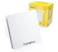 FanGoFast Extracteur d'Air 150mm, Ventilateur Salle de Bain 132m³/h, Silencieux Concevoir Ventilateur Extracteur d'Air avec Clapet Anti-Retour pour WC Cuisine Fenêtre