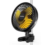 FanGoFast Ventilateur Clipable 10W, Ventilateur de Culture avec Clip, EC Moteurs Manuelle Oscillation, 10 Vitesses, Silencieux Oscillant pour Tente de Culture