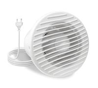 FanGoFast Ventilateur de salle de bain 100 mm puissant avec clapet anti-retour, étanche, 14 W, économe en énergie, ventilateur mural et de plafond silencieux pour salle de bain, WC, cuisine, salon