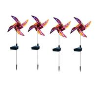 Fangxuee Lumière de Moulin à Vent D'Énergie Solaire avec 32 Lumières à LED 4pcs Défini de Jardin Extérieur Paysage de Jardin de Nuit Imperméable et Imperméable Paysage