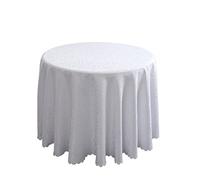 FANIVIN Polyester Nappe Ronde Famille Hôtels Banquets Mariage Occasions Lavable en Machine Blanc Diamètre 260cm